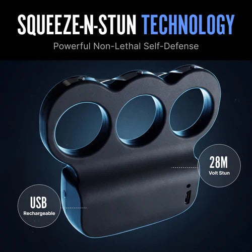 TripleShock Stun Device – Rechargeable Electric Deterrent Device with LED Flashlight